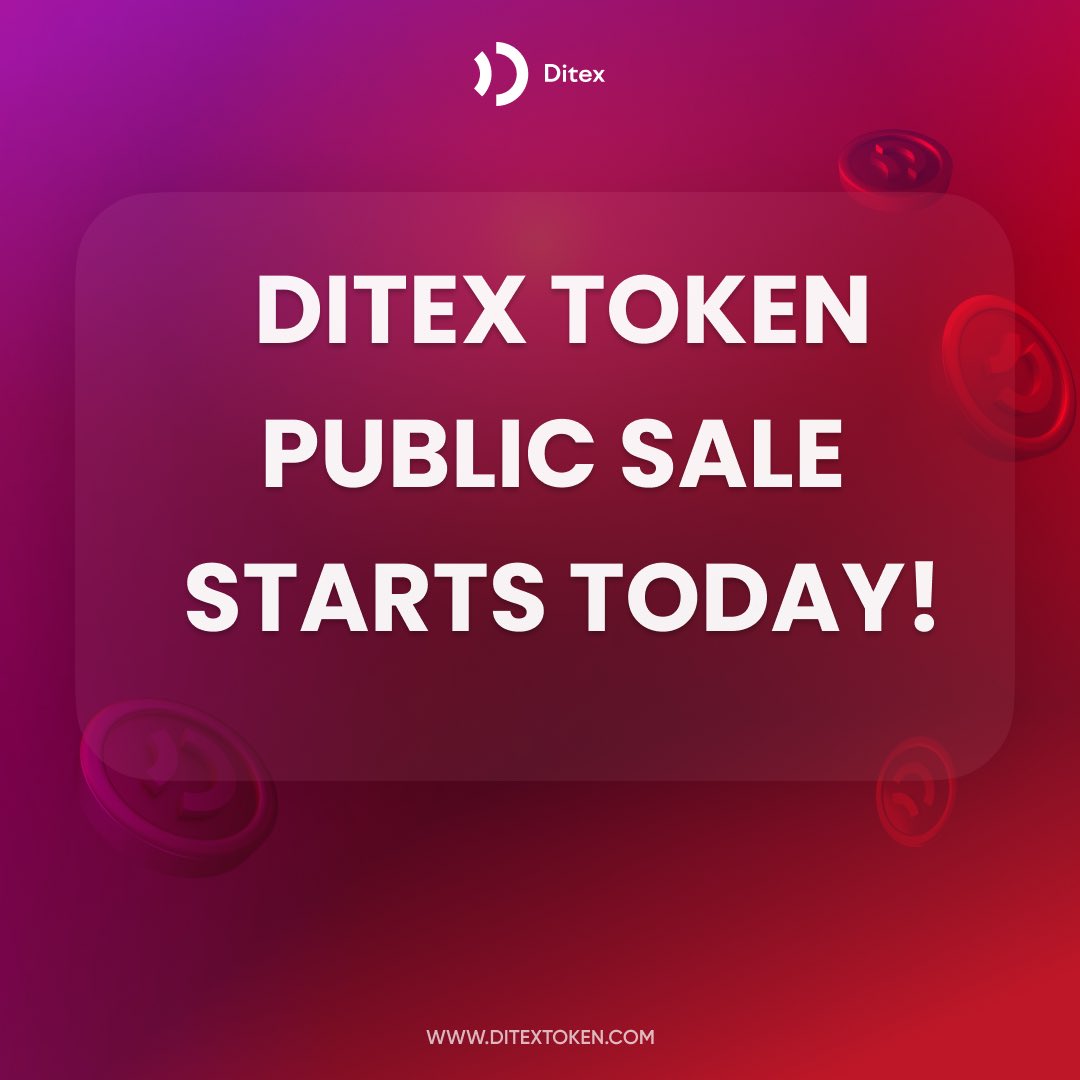 📣Attention! The public investment round for DITEX token has already started! This is your chance to be part of the crypto revolution and invest in our shared future. 🚀👇