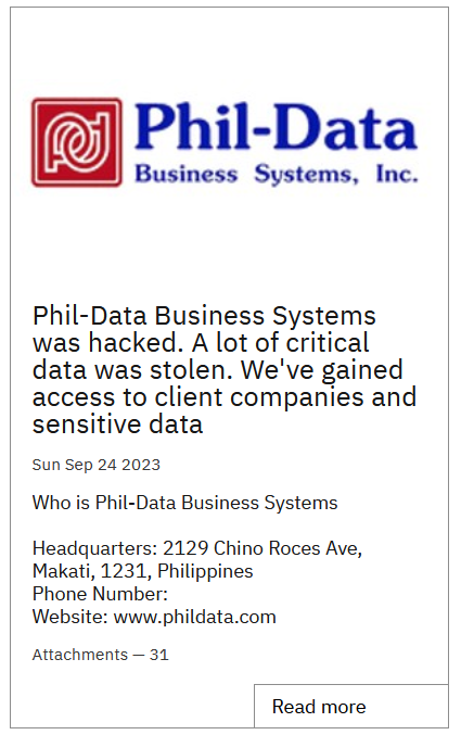 ALPHV ransomware group Phil Data Breach