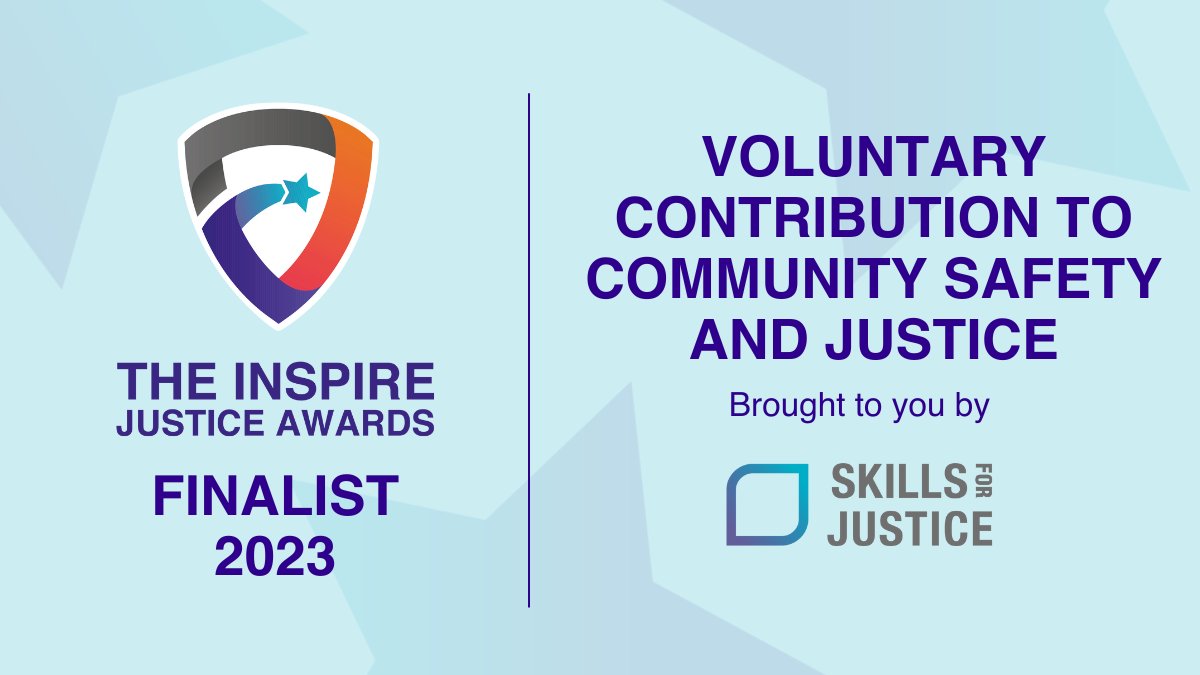 Feeling very proud of the PET team today - we've been shortlisted for the Voluntary Contribution to Community Safety and Justice Award at the national #InspireJusticeAwards! 

Follow @Skills_Justice to find out if we win on Thursday 26 October 🤞