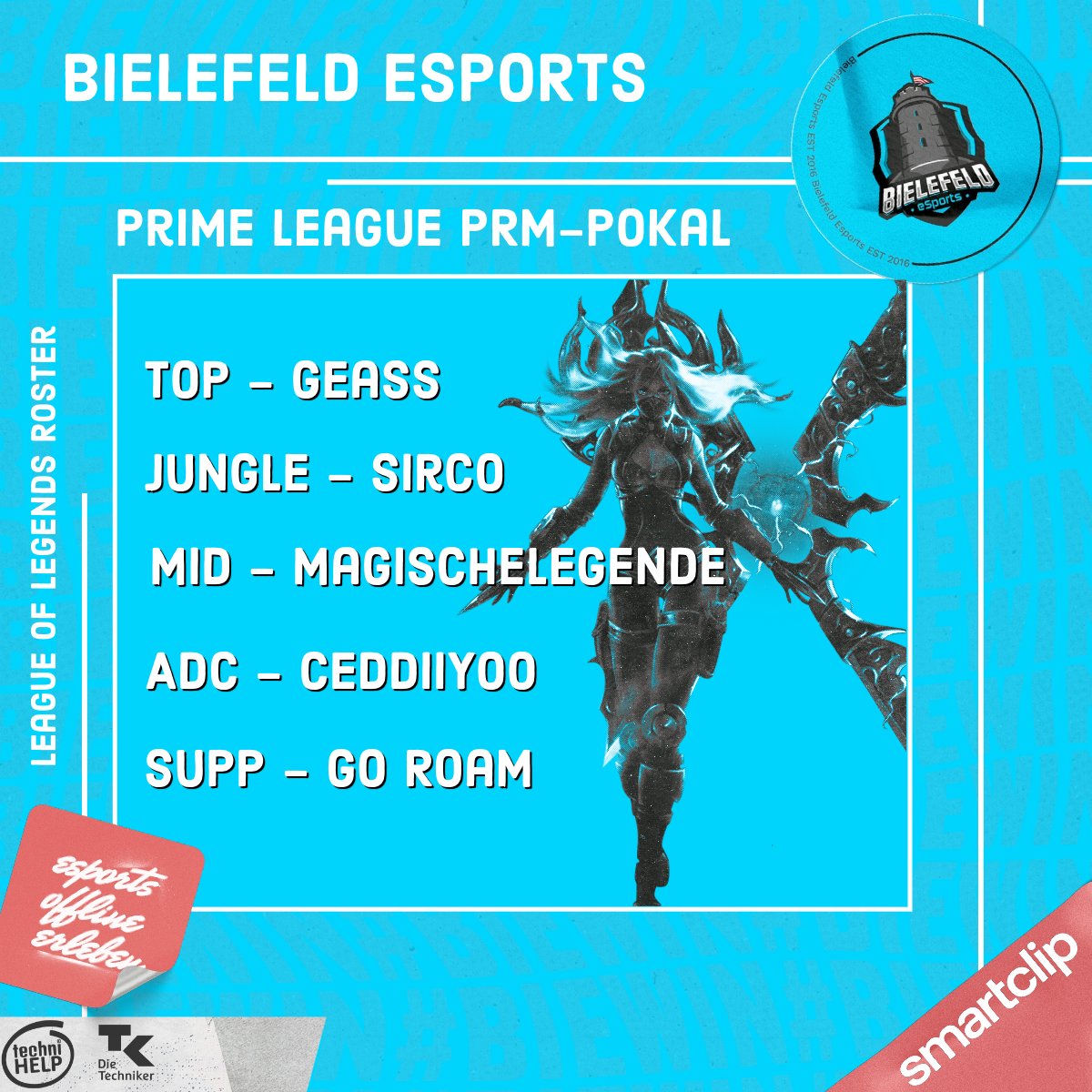 Alle festhalten, Hype ist angebracht!

Wir dürfen als Vertreter der <a href="/uniligaGG/">Uniliga</a> am PRM-Pokal der <a href="/PrimeLeague/">Die Techniker Prime League</a> teilnehmen und kämpfen ab morgen in der Vorrunde mit <a href="/DIVIZONgg/">DIVIZON</a>, <a href="/muensteresports/">Münster Esports e.V.</a> und <a href="/Permittaesports/">Permitta eSports</a> um den Einzug in die Gruppenphase!

 #BIEWIN