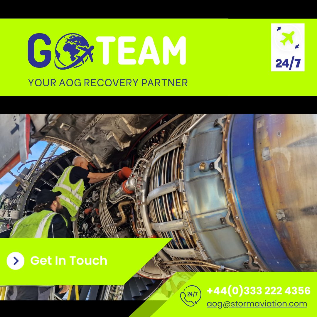 Rapid Response⏲- We understand the urgency of getting your aircraft ✈ operational again. Our dedicated AOG Go Team are committed to providing the quickest response time in the industry.
 
 #aog #GoTeam #aircraftrecovery #AOGgoteam #247recovery #AirlineSolutions #FastandReliable