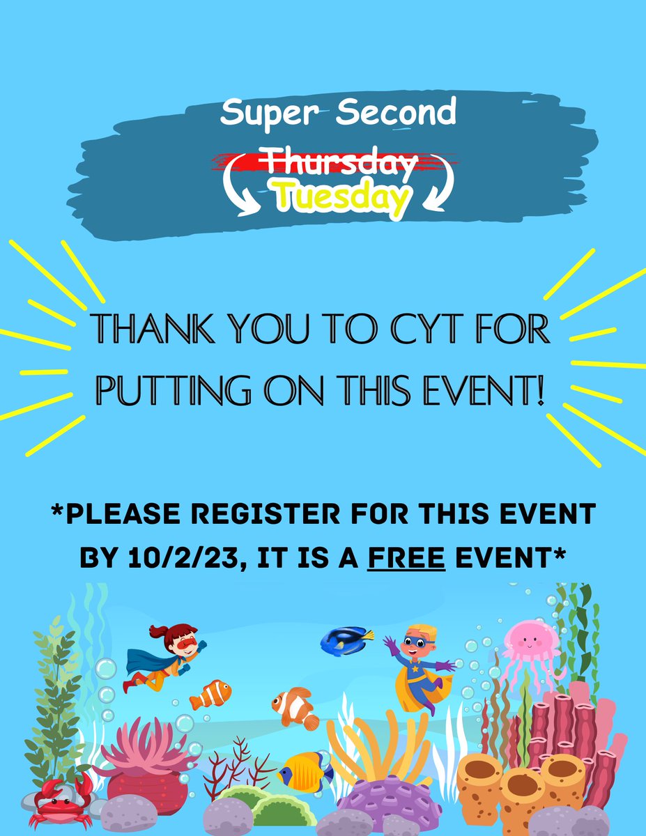 launch_therapy's tweet photo. It's time for our Super Second Tuesday meet up, October 10th at 6pm ! Join us at Healing Place Church- located in Denham Springs. 
We hope to see you there🐠

PLEASE register for this event by 10/2/23!!!
Sign up using the link below👇🏻
https://t.co/lQkF8FqniG https://t.co/JbYCN9t68N