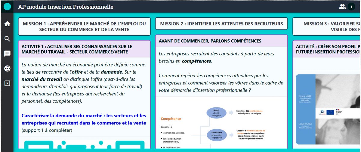 #AP Module vers l'insertion professionnelle
➡objectif pour l'élève : développer sa connaissance du marché de l’emploi dans le secteur du commerce et de la vente au niveau local
#BacProMCV
j4.cerpeg.fr/ressources/tvp…