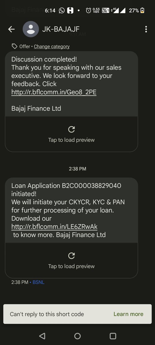 Darshansing18's tweet photo. I'm not initiate any loan but I had recive this massage, and I don't want load https://t.co/pyhC1mmdqY