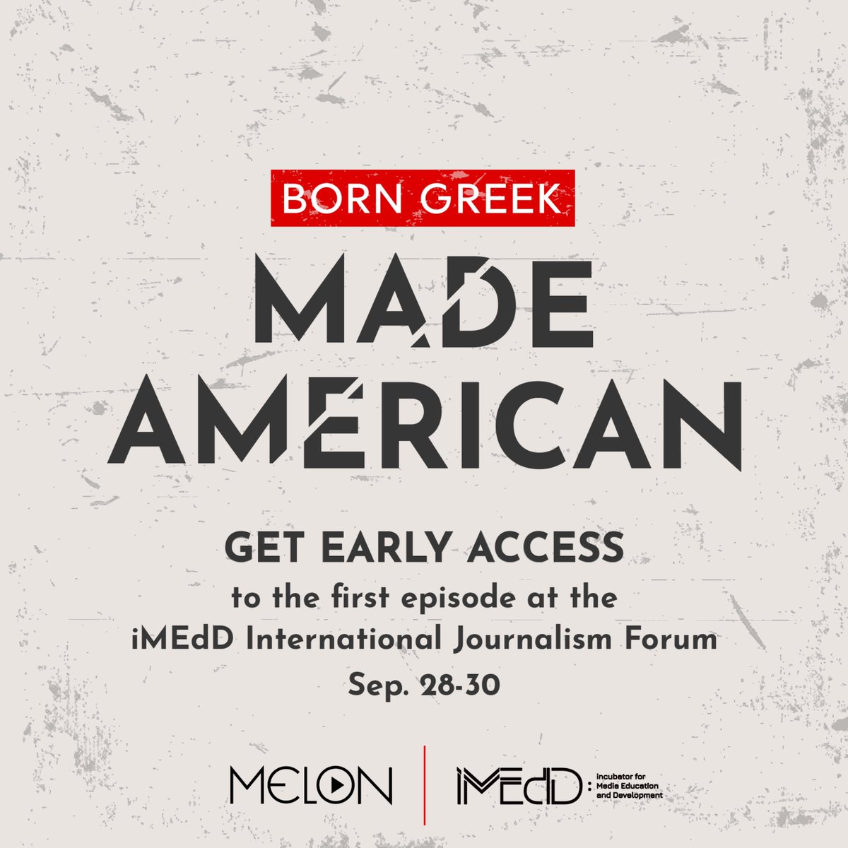 Melon Media (@melonmedia_gr) on Twitter photo On September 30th, <a href="/k_bakogianni/">Katerina Bakogianni</a> will present our new podcast, "Born Greek - Made American" at the <a href="/iMEdD_org/">iMEdD-incubator for media education & development</a> International Journalism Forum.
#newpodcast #trailer #podcasting #reallifestory #iMEdDIJF23 #MelonMedia #iMEdD On September 30th, <a href="/k_bakogianni/">Katerina Bakogianni</a> will present our new podcast, "Born Greek - Made American" at the <a href="/iMEdD_org/">iMEdD-incubator for media education & development</a> International Journalism Forum.
#newpodcast #trailer #podcasting #reallifestory #iMEdDIJF23 #MelonMedia #iMEdD