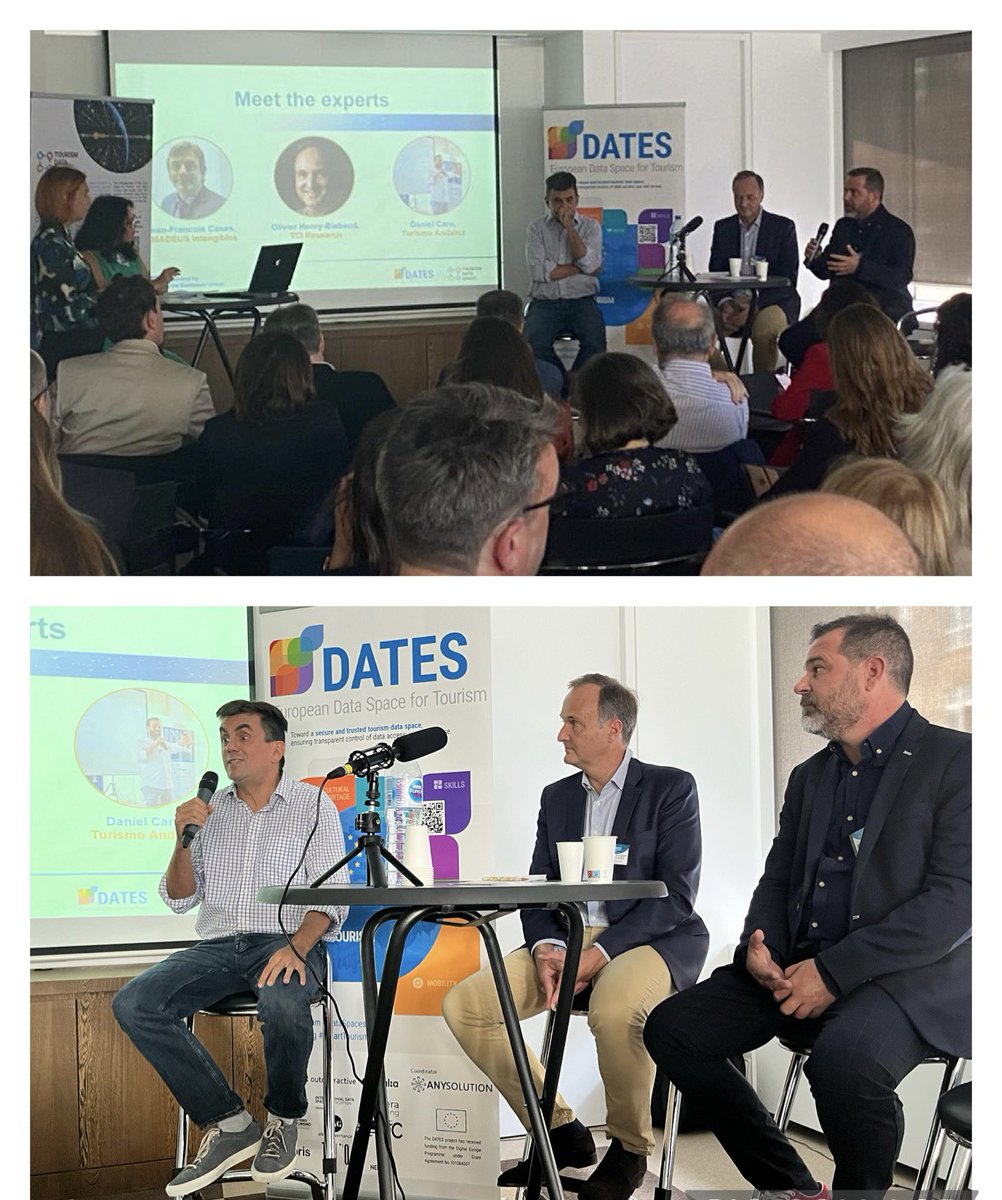 How and which value can be created for the Tourism stakeholders through the #EuropeanTourismdataSpace, great panel discussing the opportunities and business value of the #ETDS with Jean-François Cases <a href="/AmadeusITGroup/">Amadeus</a> Daniel Caro <a href="/andalucianet/">Turismo Andaluz</a> Olivier Henry-Biabaud
