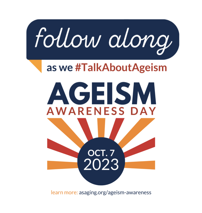 JHGeriatrics's tweet image. #AgeismAwarenessDay (10/7) is an opportunity to draw attention to the impact of #ageism in our society and how we can reframe aging in our communities. 

Ramping up to 10/7, let's #TalkAboutAgeism. 

@ASAging @HopkinsBayview @HopkinsMedicine @JohnsHopkinsDOM @HopkinsMedNews