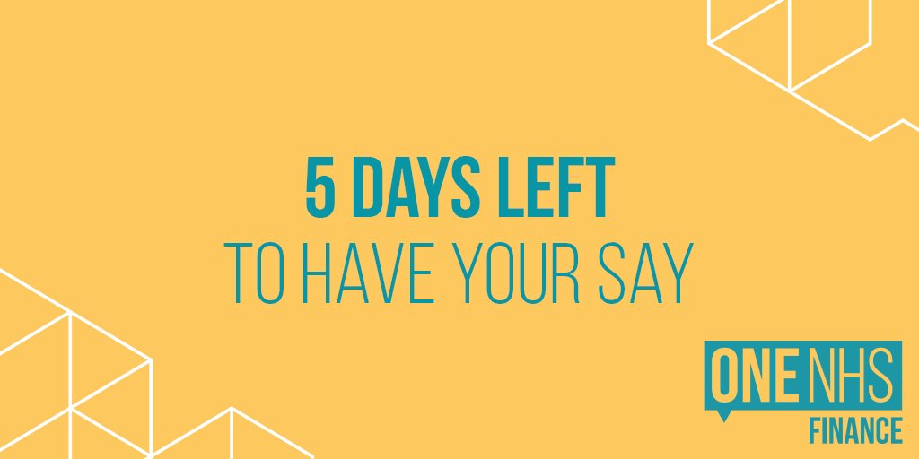 Just 5 days left to have your say! Contribute to the Shape the Future of NHS Finance conversation by September 29 - onenhsfinance.ideascaleapp.eu/c/landing