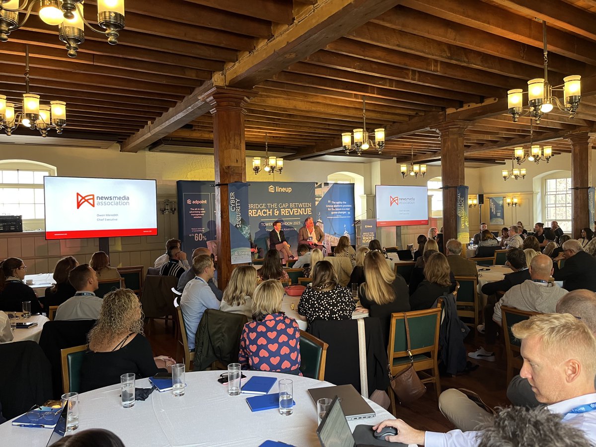 LineupSystems's tweet photo. Conference Session 2: The Fight Over Digital Market Share: How Media Companies are Competing with Google and AI. This year's conference agenda is packed with interesting topics and engaging speakers. #lineupsystems #media #publishing #techconference #toweroflondon https://t.co/Fd9i5AndXG