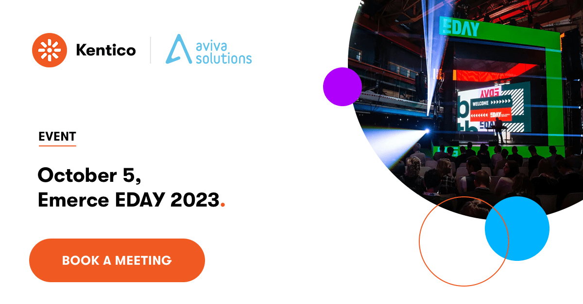 Join us & our Gold Partner @AvivaSolutions at @Emerce #EDAY 2023 in Amsterdam on October 5. Assess your digital maturity, meet our experts Filip de Cock & Roel Kuik from Aviva, and advance from a website to data-driven digital experiences. 
#DXP 
🤜 bit.ly/3rcHuem