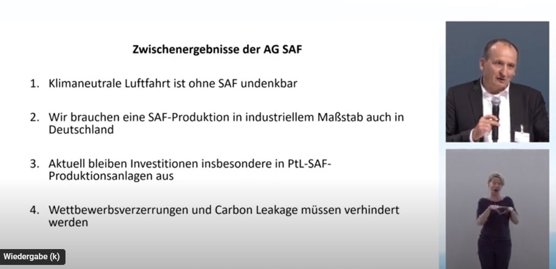 Auf einen Blick 👉 
die 4 Zwischenergebnisse der AG #SAF aus dem Arbeitskreis #Klimaneutrale Luftfahrt, präsentiert von Volker Ratzmann von @DHLGroup und unserem GF Christian Küchen bei der Nationalen Luftfahrtkonferenz #nlk23