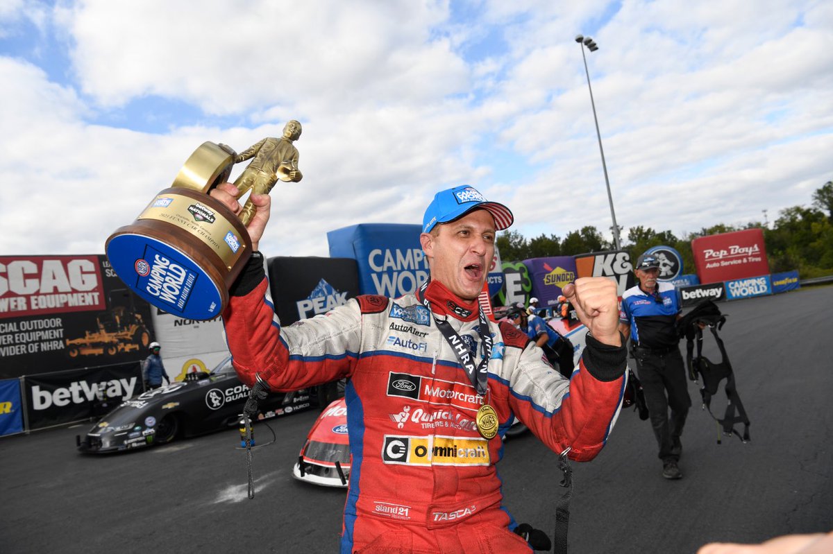 Help us congratulate @Tasca3 for picking up his THIRD win of the season yesterday at the #CarolinaNats! 🏆 

📸: @NHRA 

#TeamTMS #TitaniumForRacing