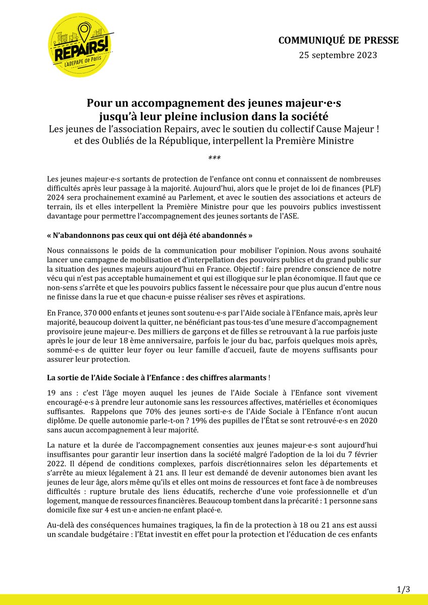 Collectif Cause Majeur ! tweet media