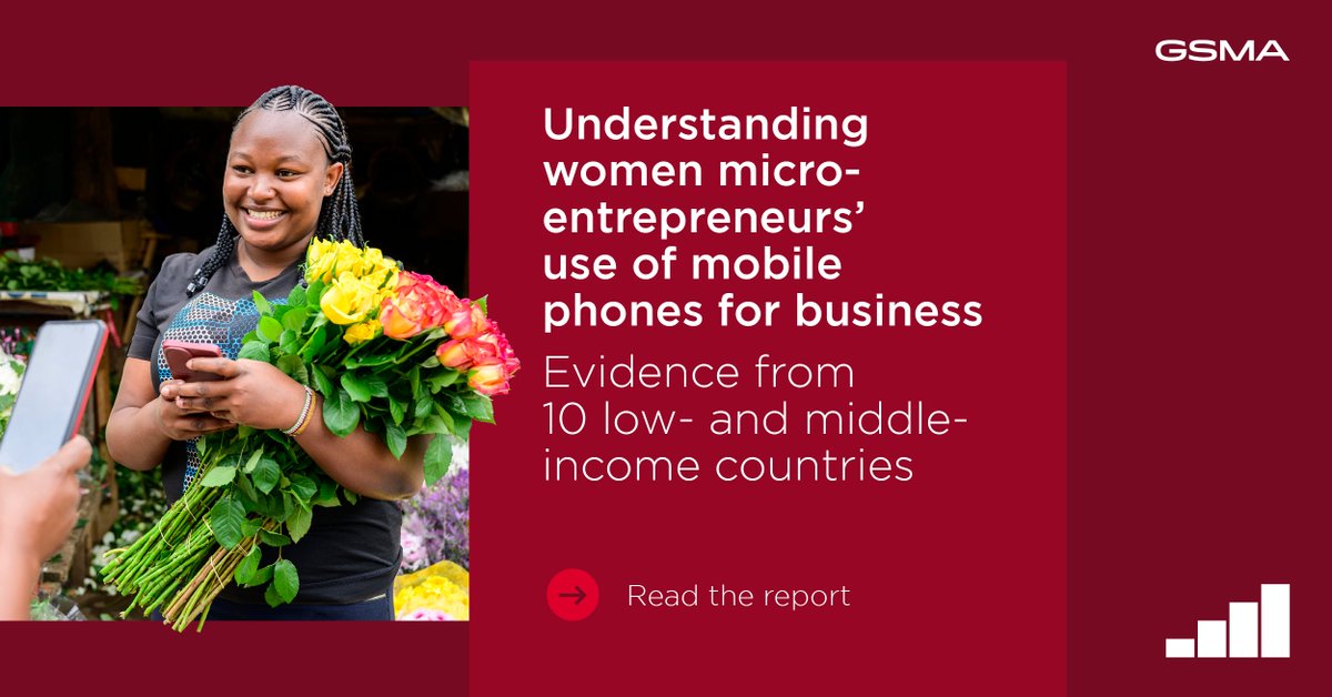 ♀️ Empowering women #microentrepreneurs can have significant economic & social impacts, such as increasing incomes & creating jobs. 

This report focuses on women’s use of #mobile phones for business & the #MobileGenderGap experienced by women MEs. 

👉 gsma.at/3ZsnfWR