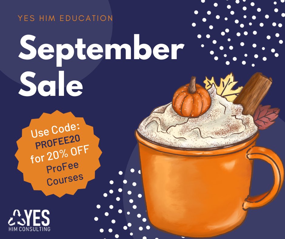 YesHIMconsult's tweet photo. Attention professionals! For one more week, supercharge your career with 20% OFF all #ProFee coding courses. Use code PROFEE20 at checkout. https://t.co/zpSREg3hd5

#YESHIMConsulting #HealthcareLeaders #DiscountOffer #ProfeeCoding #EducationDiscount #CodingEducation #CEUs https://t.co/0ppDGWDK6A