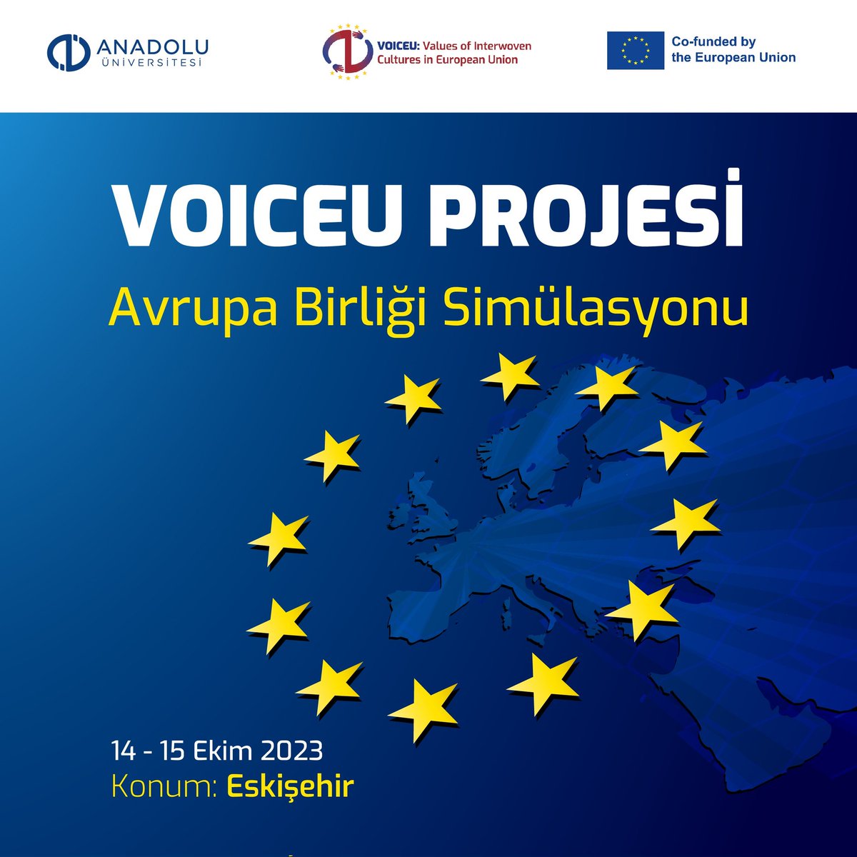 AB Simülasyonu etkinliğinin kayıtları devam ediyor. Her türlü detay bilgi ve başvuru formu Web sitesinde: voiceu-jmm.anadolu.edu.tr/duyurular/ab-s…
Etkinliğe katılımınızı bekliyoruz!