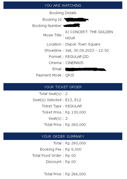 oneshufflee's tweet photo. WTS!!! Tiket IU Concert : The Golder Hour 2 Seat di Cinepolis Depok Town Square (Detos) untuk hari Sabtu tanggal 30 September. Jual Underprice aja karena dari pada sayang gk kepake. Kalo mau nego silakan boleh gedor di DM. Terimakasih.

#WTS #IU #Depok #Jieun #Cinepolis https://t.co/xazT8CqREo