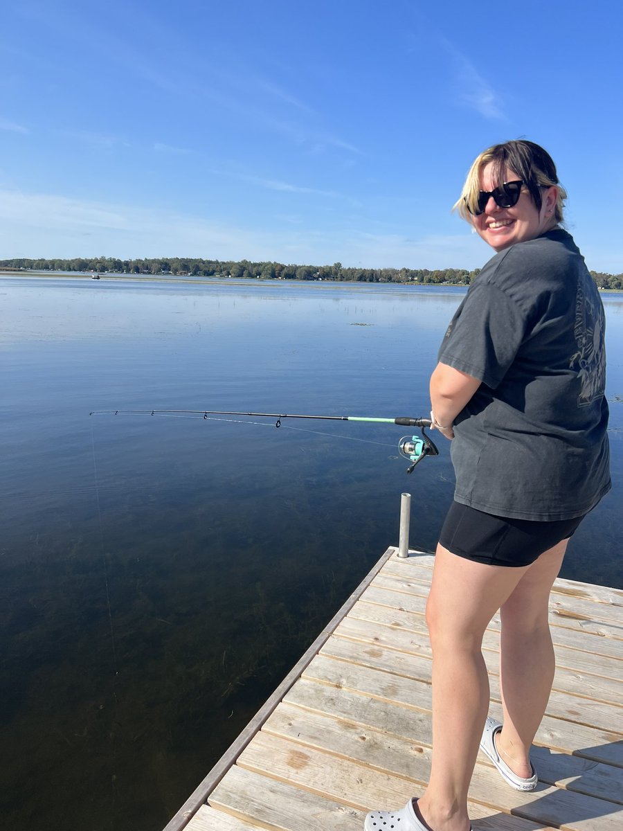 marcieculbert's tweet photo. I feel like my Grandpa was laughing from above while watching me try to fish last week 🤍
Or maybe he was rolling in his grave… I didn’t catch any fish and lost five worms instead 😅 #sorrygrandpa #notafisherman https://t.co/924NFIkZL0