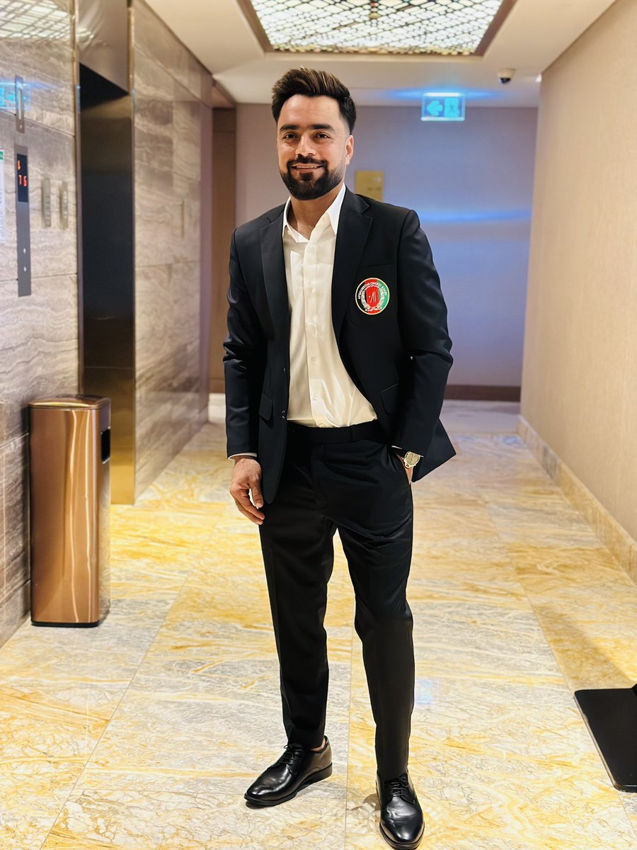 rashidkhan_19's tweet photo. The⌚ is ticking! All set to represent 🇦🇫 at the #CWC23 

@icc @ACBofficials https://t.co/GP9fsJNKmR