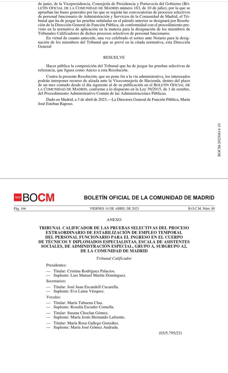 loba_vallekana's tweet photo. Pues en la Comunidad de Madrid, a este #Maltratador lo colocan en el Tribunal en el proceso selectivo en el que a trabajadoras sociales #Interinas en fraude de temporalidad imponen una oposición y no concurso de méritos o #fijezaComoSancion https://t.co/m27s4JbL4q
