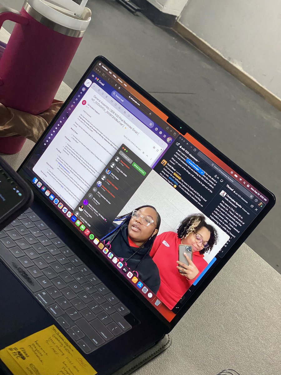 criesincode's tweet photo. my sis starts her first day of bootcamp today. i’m soooooooo proud and happy to be on this journey of coding with youuu. it’s only UP from here html mami 👾 @dreaminkode @kiayasimone 🩷 https://t.co/iVmCMqCaAo