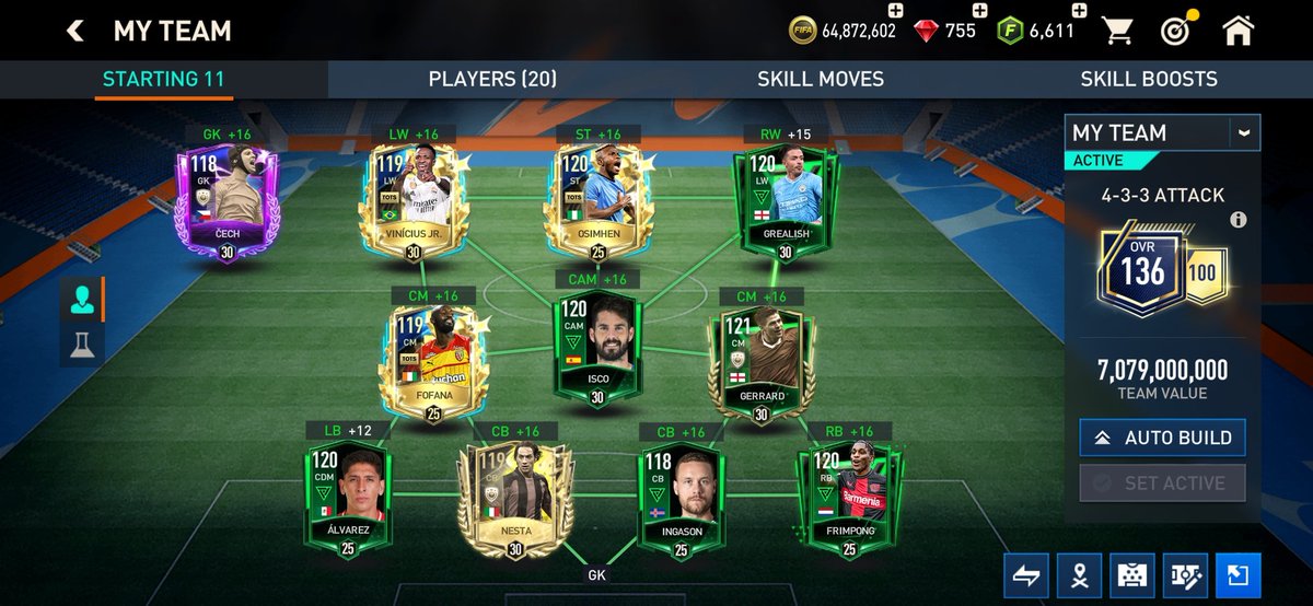 Final team of the season and game . Been playing since S1 of Fifamobile, but had quit as it got too boring for me with repeated stuff and regions n all. Just got back recently after they announced new game without regions n all. Will give it a try
#fifamobile #eafc #fcmobile