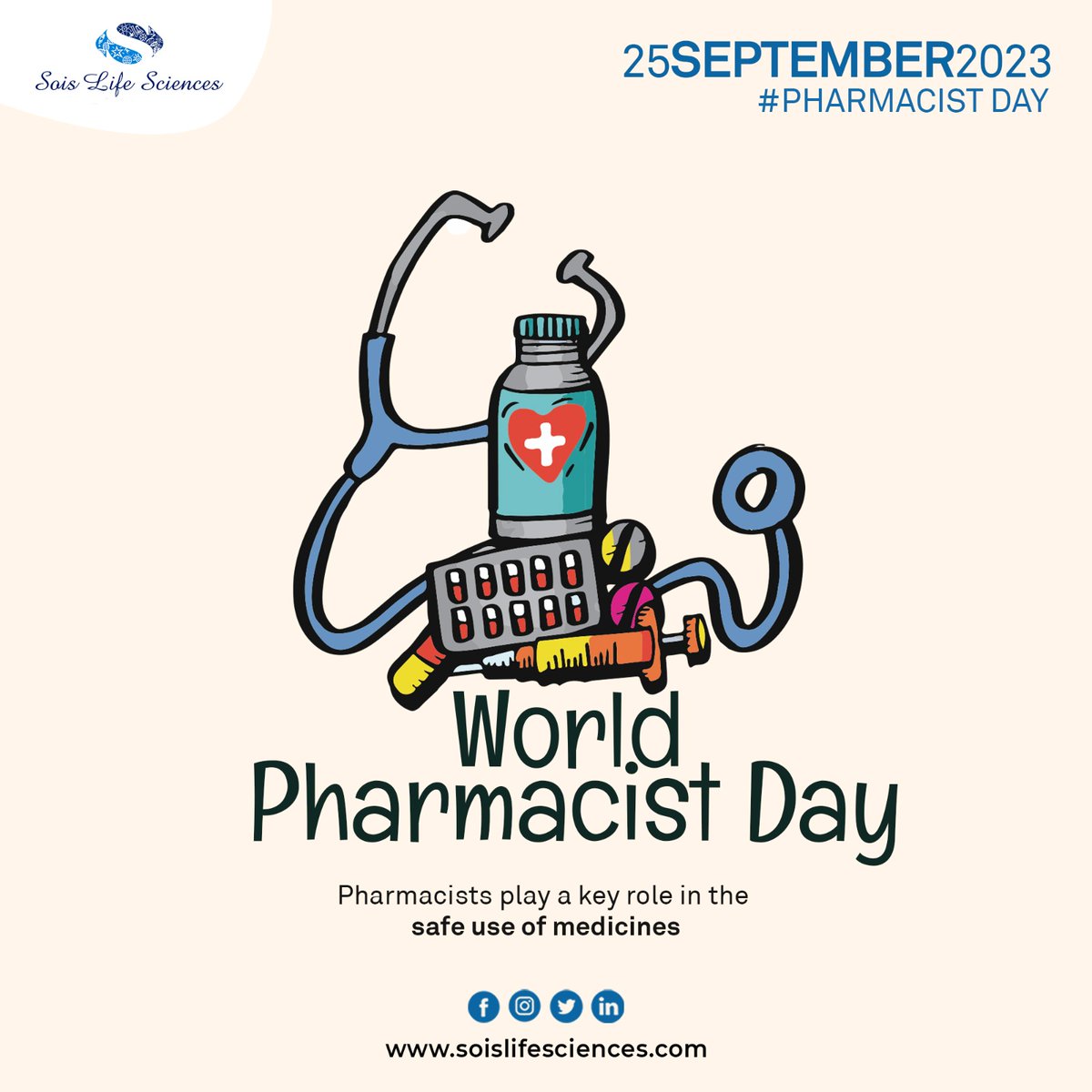 soislifescience's tweet photo. Celebrating World Pharmacist Day with #SoisLifeSciences!

Thank you to all the pharmacists who make a difference in our health and lives every day. 💊💙

#PharmacyHeroes #WorldPharmacistDay #sois #25thSeptember #soispakistan #soislifesciences https://t.co/aVgq4CWXuZ