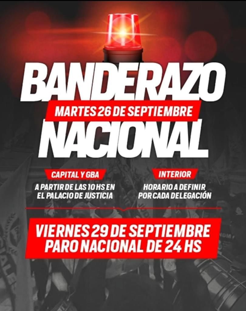 CIVILUEJN's tweet photo. 🟤 BANDERAZO NACIONAL 🟤

Mañana MARTES 26/9 vamos al Palacio para que se efectúe la inmediata recomposición salarial.
La inflación no da respiro y los trabajadores/as nos vamos a ser la variable de ajuste! 

💪🏻 El momento es AHORA! https://t.co/jYX6fL4T1l