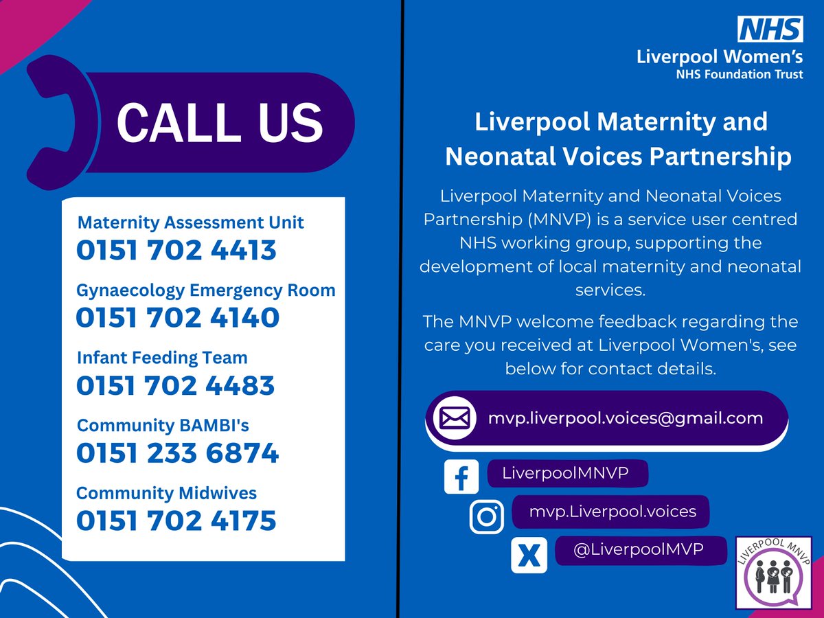 LiverpoolMNVP (@liverpoolmnvp) on Twitter photo You said: You don't always know who to contact for advice and support whilst pregnant or after having your baby.
We did: We have created a new maternity quick reference guide with <a href="/LiverpoolWomens/">Liverpool Women's University Hospital</a> to make this simpler for you.
Do you have any feedback on this? <a href="/Improvingme1/">Improving Me</a> You said: You don't always know who to contact for advice and support whilst pregnant or after having your baby.
We did: We have created a new maternity quick reference guide with <a href="/LiverpoolWomens/">Liverpool Women's University Hospital</a> to make this simpler for you.
Do you have any feedback on this? <a href="/Improvingme1/">Improving Me</a>