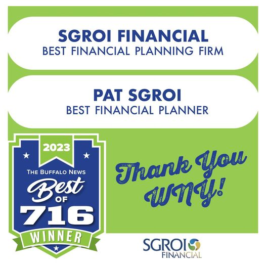 SgroiLawley's tweet photo. We’re excited to announce that Sgroi Financial &amp; our President, Pat Sgroi were named Best of the 716 in the Financial Planning Firm and Financial Planner Categories!

To our clients, colleagues, and followers, THANK YOU! It's been a privilege to help you for the last 52 years!❤️ https://t.co/GL4NhnrpjV