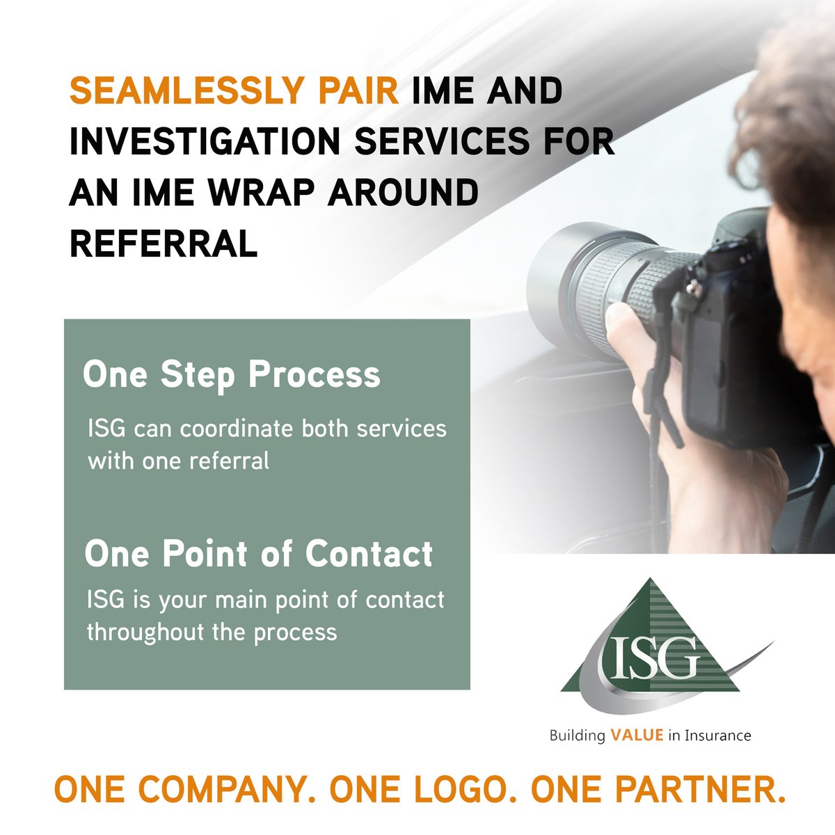 ISGvalue's tweet image. Have you heard about our IME Wrap Around Referral? ISG can schedule an IME with Surveillance the day before, the day of and the day after the IME. Contact us today for more info on the IME Wrap Around Referral! lnkd.in/eFB9DrZt

#isgvalue #claimsolutions #multisolutions