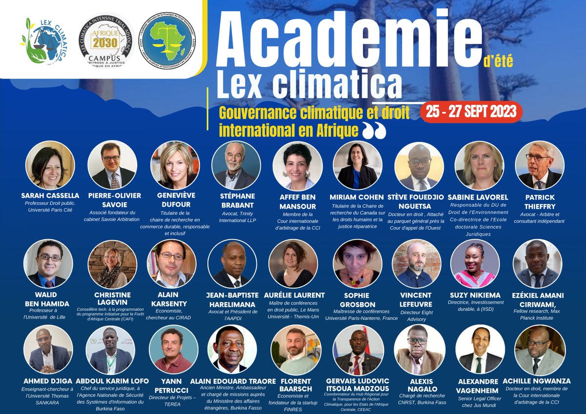 Chaire DHJI (@chairejidf) on Twitter photo 🎙️Aujourd'hui, Pre <a href="/mcohen_miriam/">Miriam Cohen</a> participe à la conférence « Gouvernance climatique et droit international en Afrique » de l'Académie africaine de la pratique du droit international.
💡Pre Cohen discutera des procédures consultatives devant les juridictions internationales. 🎙️Aujourd'hui, Pre <a href="/mcohen_miriam/">Miriam Cohen</a> participe à la conférence « Gouvernance climatique et droit international en Afrique » de l'Académie africaine de la pratique du droit international.
💡Pre Cohen discutera des procédures consultatives devant les juridictions internationales.