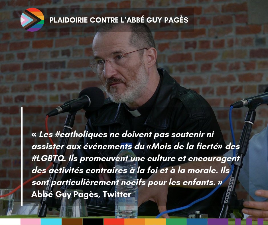 🌈Notre cabinet a engagé une action légale contre l'Abbé Pagès, en raison de ses propos homophobes tenus sous couvert de discours pseudo-religieux. Ces déclarations sont en contradiction avec la parole du Pape François sur l'acceptation des homosexuels. #inclusion  #justice