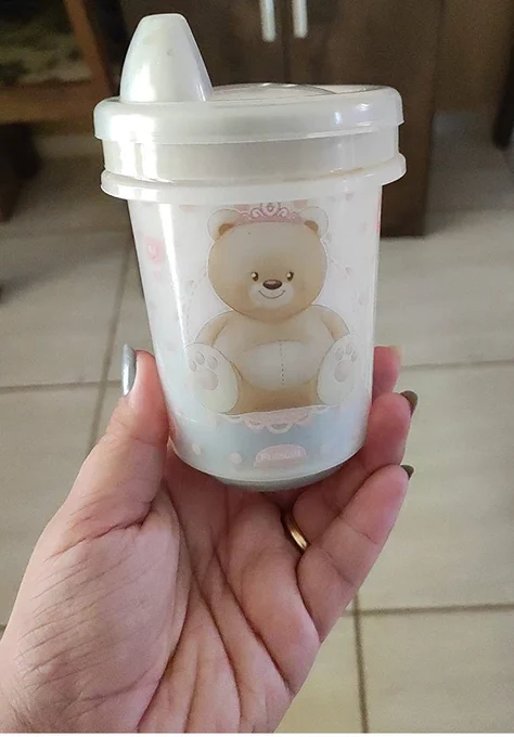 Copo de Transição 330 ml Ursa, Plasútil, 008216-1828, Rosa