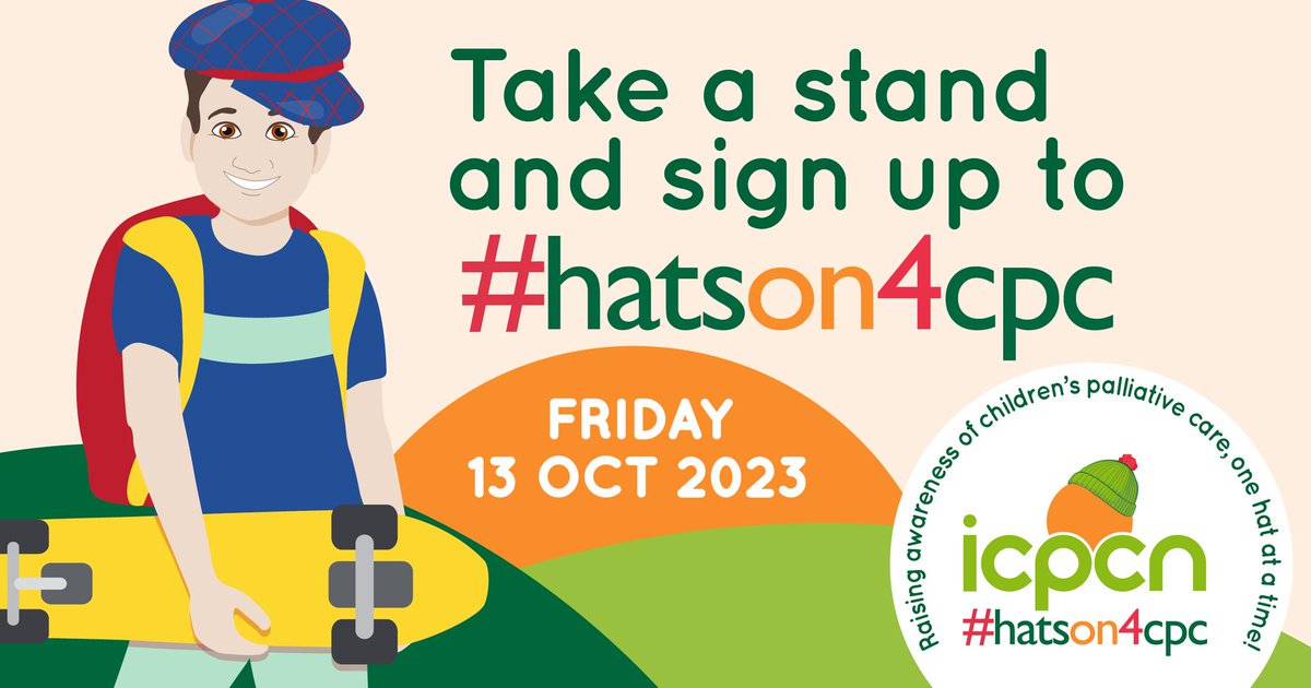 This year, the #HatsOn4CPC campaign will be on the 13th of October. This campaign aims to give voice to the 21 million children and young people who need palliative care. Wear your Hat to raise awareness of the global need for children’s palliative care. @ICPCN