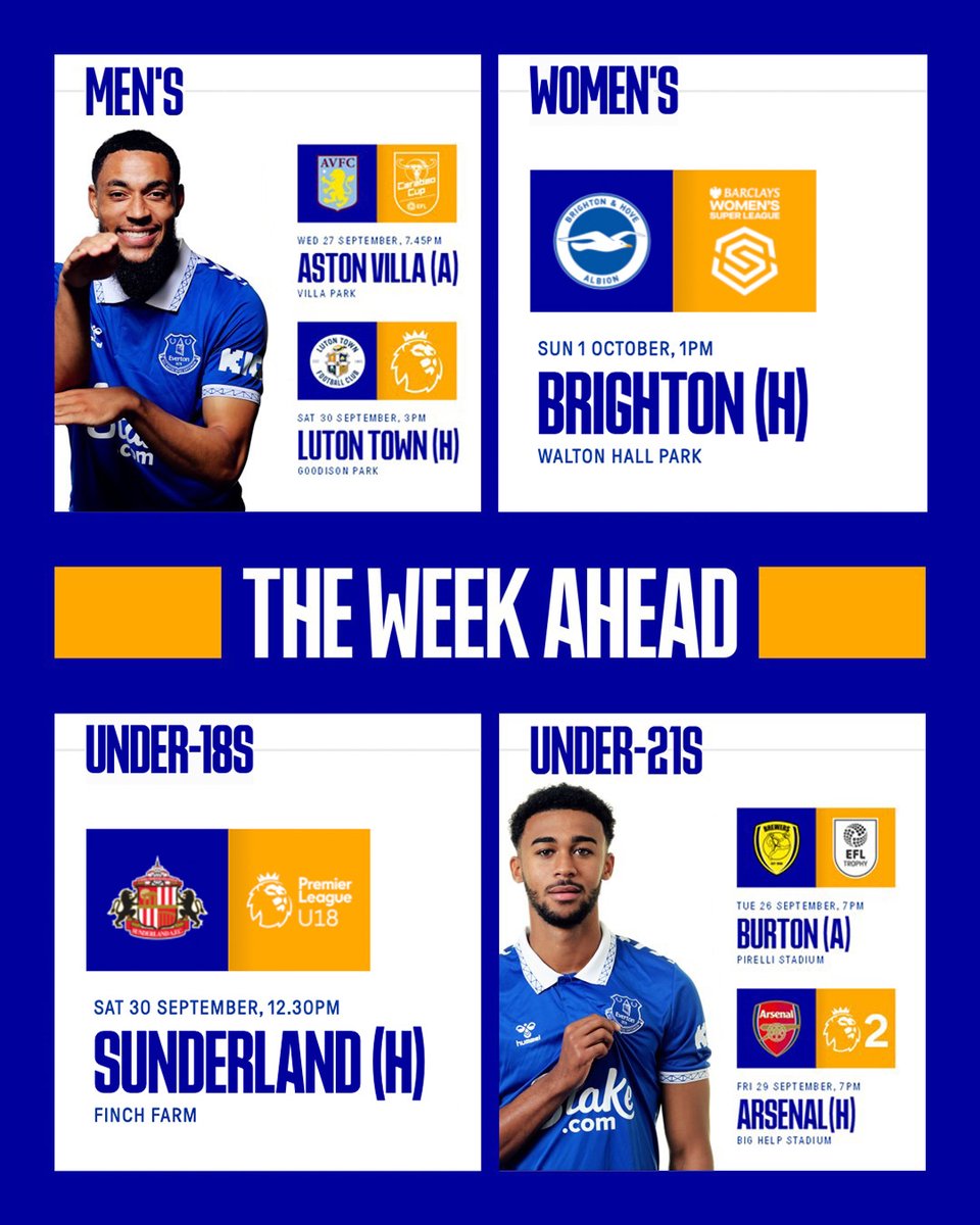 Everton's tweet photo. A busy week for the Blues. 📆

@EvertonWomen 🔵 @EvertonAcademy https://t.co/xflKW8nRxk