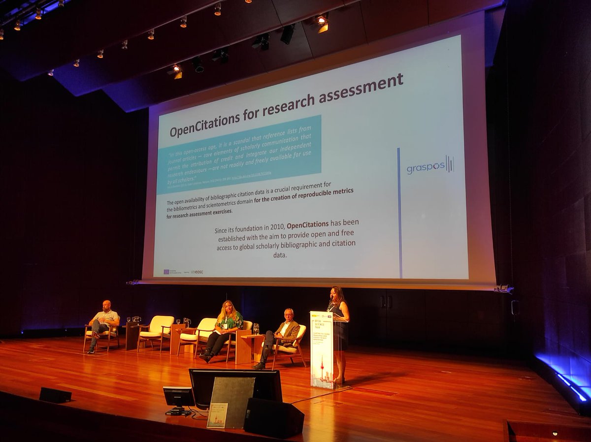 opencitations's tweet image. At #OSFAIR2023, @GMalaguarnera presents @GraspOS_project at the workshop &quot;Monitoring Open Science in the context of incentives and rewards for Open Science&quot;, mentioning us and the role of open citations for the creation of #reproducible metrics for research assessment exercises.