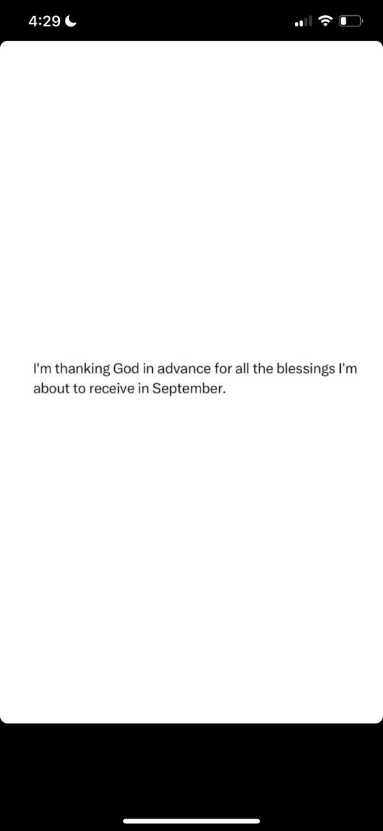 September has been very good to me.