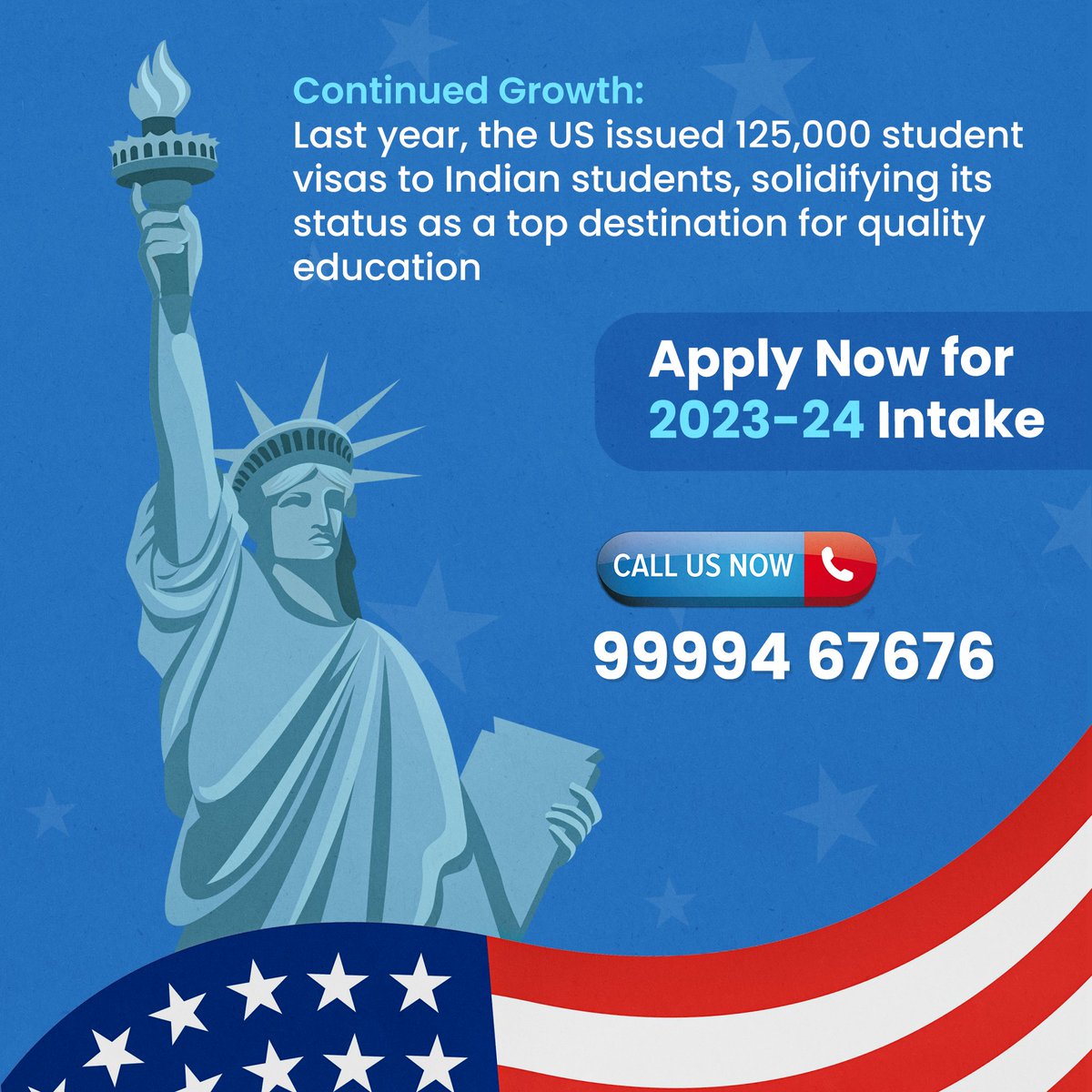 😲 Over 90,000 US Student Visas Issued This Summer! 

🇺🇸 The United States continues to be a top choice for Indian students, with a record-breaking 90,000 student visas issued this summer alone. One in four global visas went to Indian students 🇮🇳 

#usa #usstudy #studyus