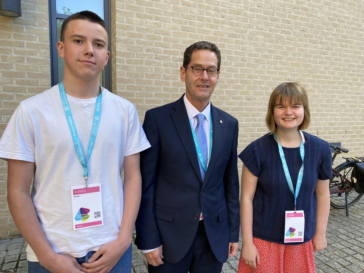 Hats off to Sarah and Fintan who gave brilliant speeches at @Cambridge_Uni Alumni Festival! They joined Professor David Rowitch for his talk about Cambridge Children's Hospital and its pioneering vision of integrated mental and physical healthcare, with world-leading research 👏
