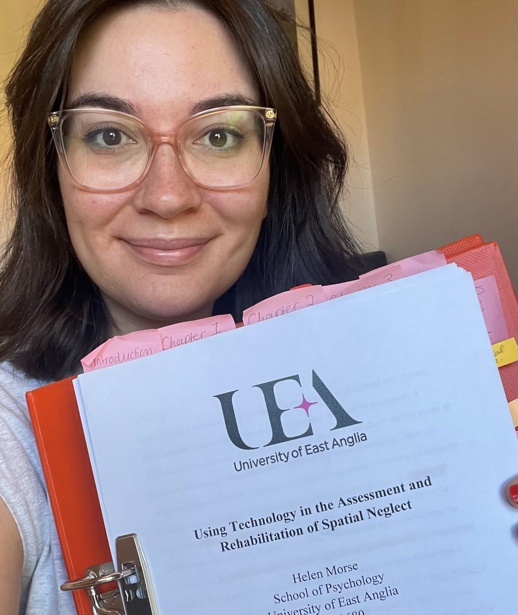 Congratulations to Dr Helen Morse (<a href="/hmorse8/">HMorse</a>)  for passing her viva: 

'Using Technology in the Assessment and Rehabilitation of Spatial Neglect'  

🖥 👀 🧠