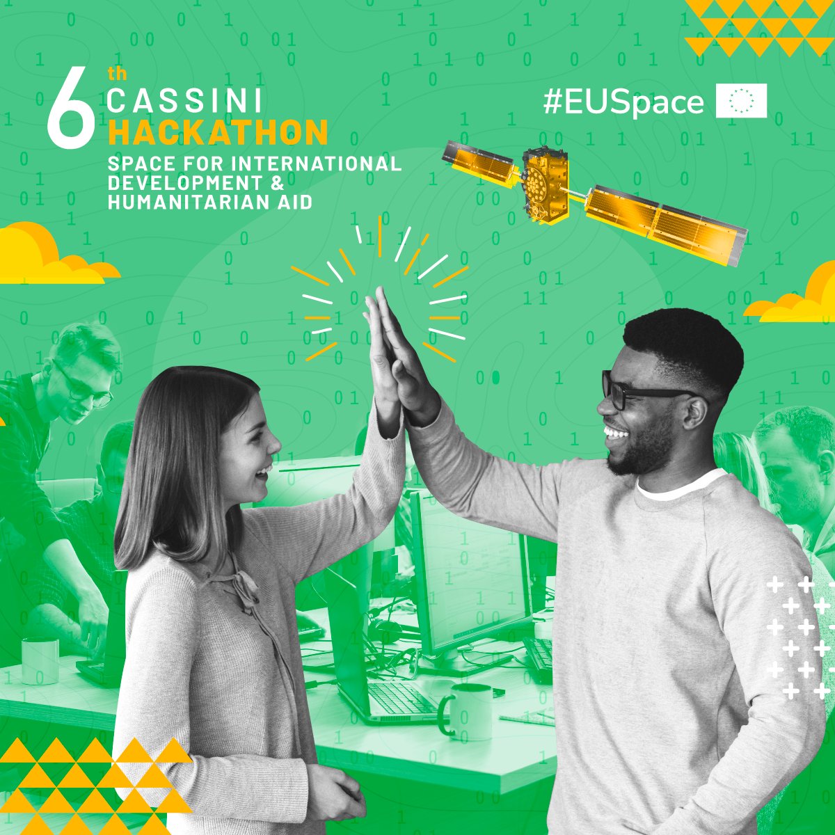 defis_eu's tweet photo. The 6th #CASSINIHackathon will take place across 11 locations between 3 and 5 November
Participants will tackle International Development & Humanitarian Aid challenges by leveraging our #EUSpace 🇪🇺 🛰️#OpenData
🗓️Registrations close on 26 October
🔗https://t.co/CUVYpyfE3P https://t.co/KJhsGBim2l