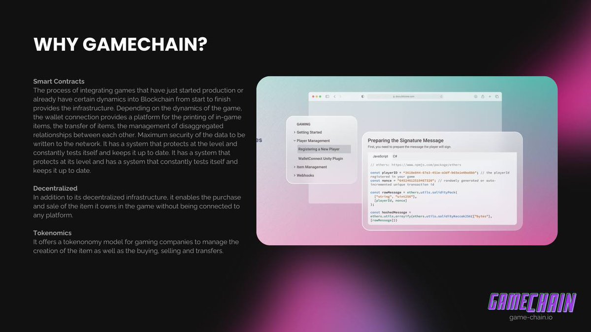gamechainio's tweet photo. The process of integrating games that have just started production or already have certain dynamics into Blockchain from start to finish provides the infrastructure. https://t.co/gYBlaxK6Up