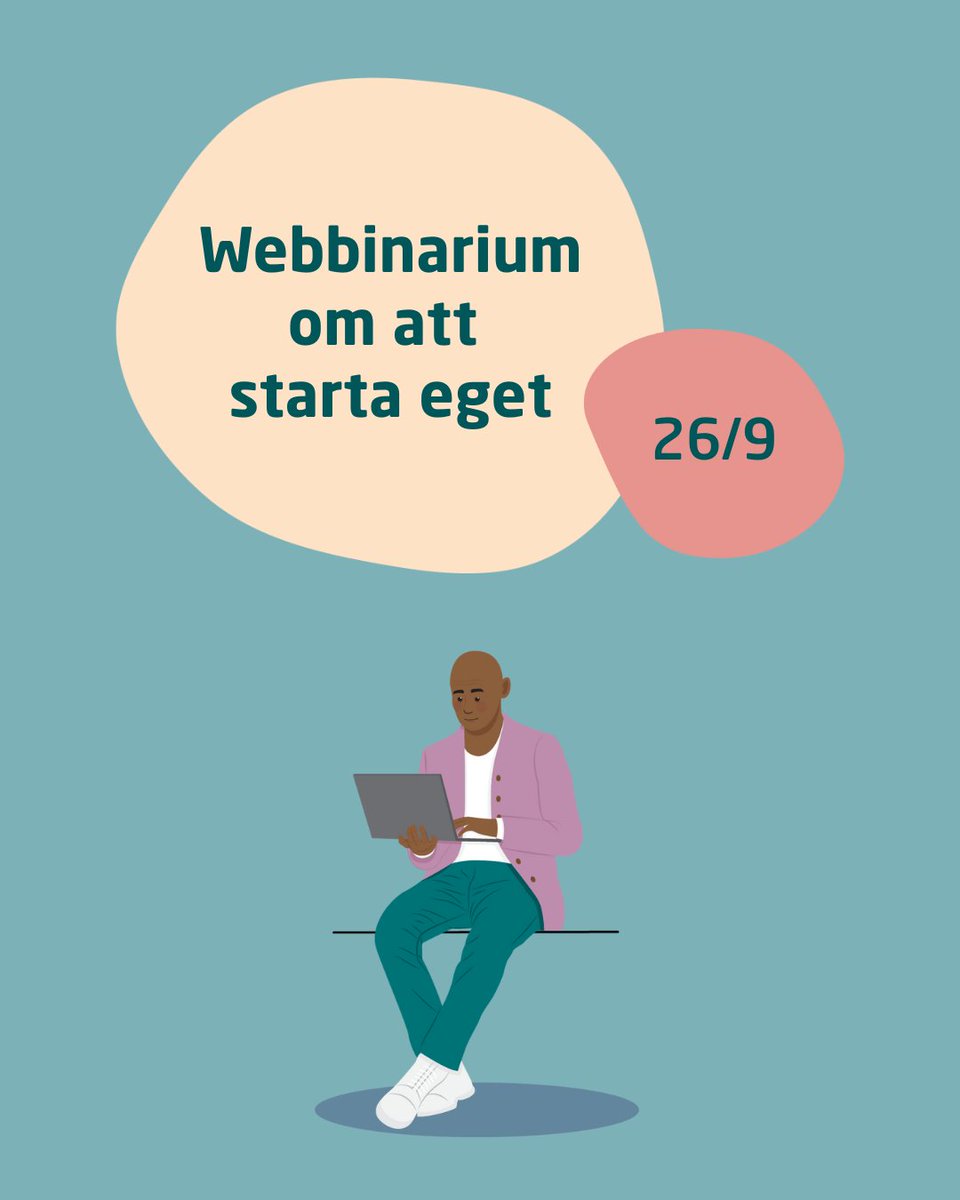fk_media's tweet photo. Funderar du på att starta eget företag?
Missa inte höstpremiären av https://t.co/1dt83ZZnHW:s Starta eget-webbinarium den 26 september. Få värdefulla tips från myndighetsexperter inför din företagsstart Anmäl dig här: https://t.co/5jIgCy3Kut
#StartaEget #Företagande #Företag https://t.co/p6hUs7jrJt