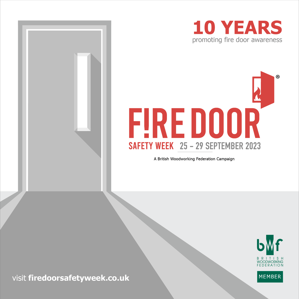 Spread the word! It is #Firedoorsafetyweek!

A decade since its inception, the @BritWoodFed campaign is more important than ever.

Increasing awareness about the importance of #firedoors really does save lives.

@FDSafetyWeek #FDSW23
