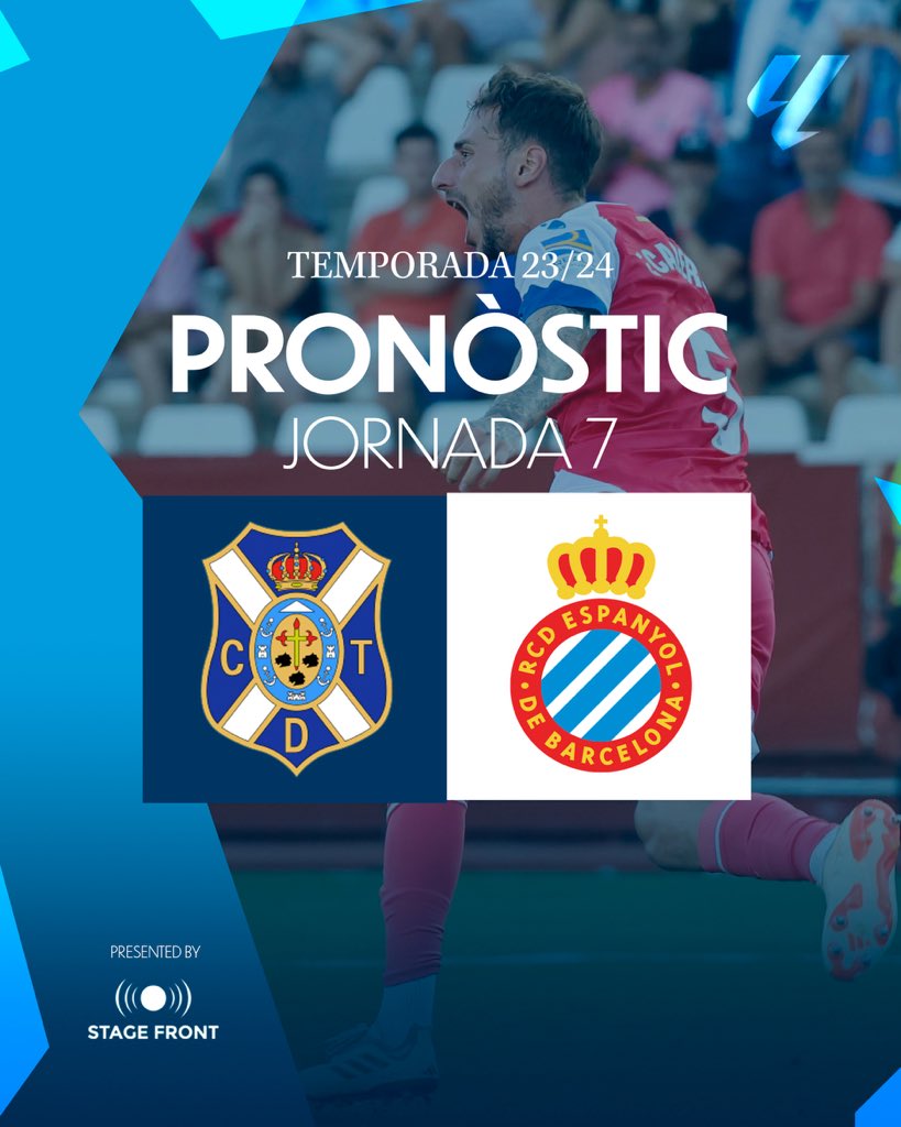 😱 PRONÒSTIC #RCDE | Sortegem un 𝗶𝗺𝗽𝗲𝗿𝗺𝗲𝗮𝗯𝗹𝗲 𝗱𝗲 𝘁𝗲̀𝗰𝗻𝗶𝗰:  

1⃣ Fes RT 
2⃣ Segueix a @rcdespanyol, @stagefrontstad i @StageFrontVIP
3⃣ Pronostica el resultat del #TenerifeEspanyol 

El premi se sortejarà entre tots els encertants! 🤞