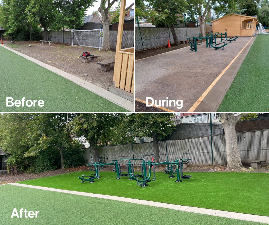 Sunshine_Gym's tweet photo. We have installed our most popular outdoor multi gym, the Motiv8, along with artificial grass finished with timber edging for a welcoming outdoor gym environment and the perfect finish at @cheamparkfarm.
#OutdoorGym #MultiGym #OutdoorFitness #installationoftheweek https://t.co/hMW5lciYoe