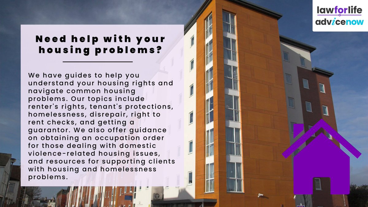 Advicenow's tweet image. Advicenow has three guides focusing on preventing someone becoming homeless when they are at risk of being in the next 8 weeks, helping those who are already homeless get homes, and challenging a rejected homelessness application.

↘️bit.ly/3LI1GN7

#HousingProblems