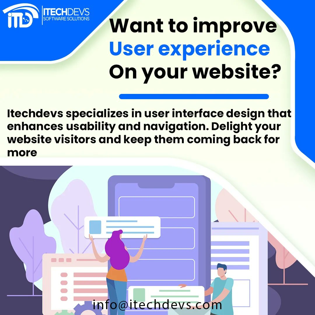 Crafting Digital Excellence: Your Vision, Our Expertise.

For More Information Contact us:
Email: Info@itechdevs.com

Don't forget to follow us at ITECHDEVS 

#WebDesignPro #DigitalCraftsman #OnlinePresenceMaestro #WebsiteWizard #DigitalExcellence #WebDevGenius #itechdevs
