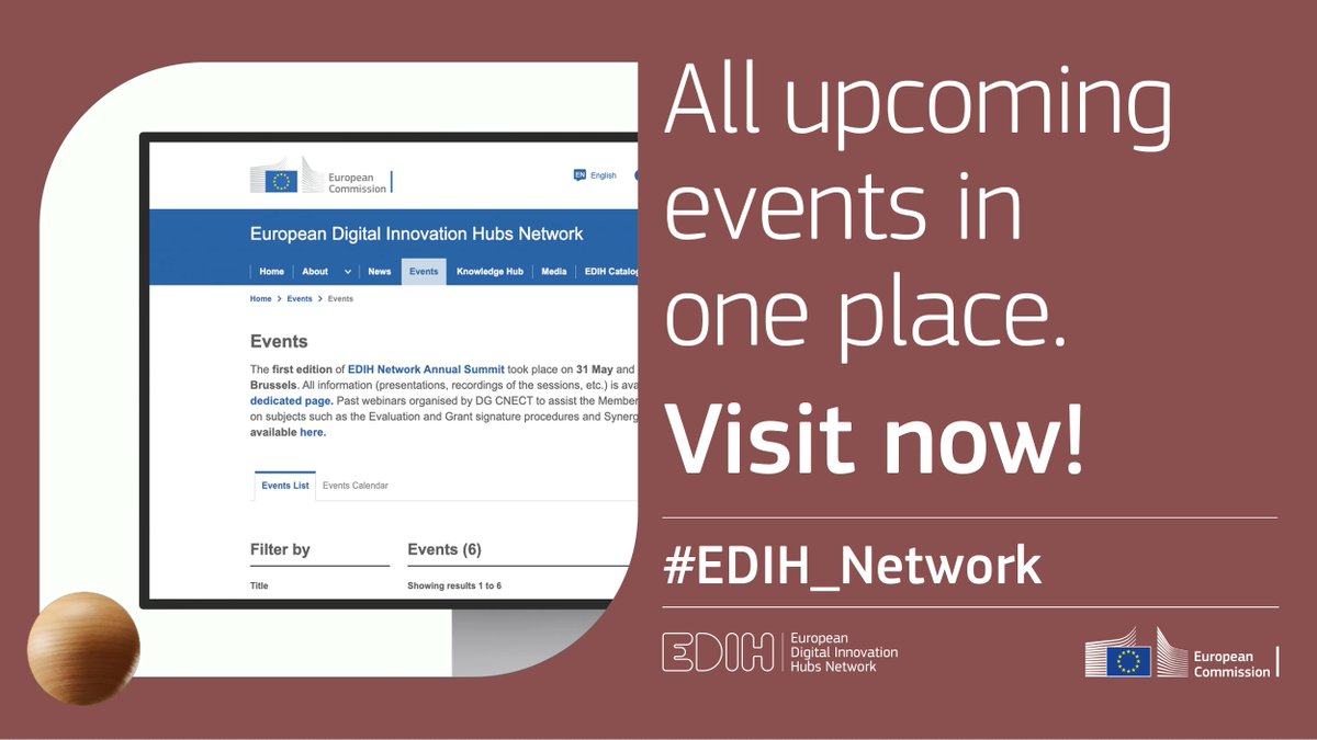 edih_net's tweet photo. ❔ Did you know that you can find all the upcoming #EDIH_Network events in one place? 
🌐 💻 Explore our events page and stay up to date with all upcoming workshops &amp; webinars. 
Learn more 👉 https://t.co/6d3scRQqpX https://t.co/7jQUYzV2ak